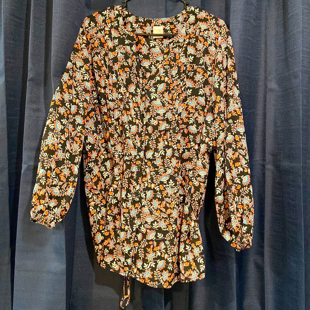 Terra & Sky Floral print blouse